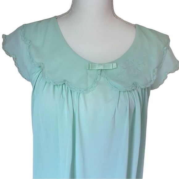 60’s Nylon Nightgown Shadowline Size Medium Lace Trim - Picture 3 of 5